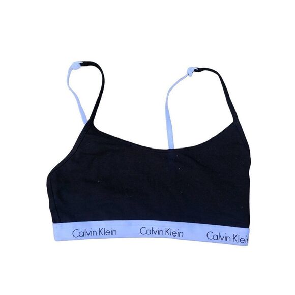 Calvin Klein Sports Bra Medium Black/White - Picture 3 of 7